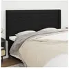 vidaXL Tête de lit avec oreilles Noir 203x16x118/128 cm Tissu