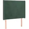 vidaXL Tête de lit avec oreilles Vert foncé 83x16x118/128 cm Velours