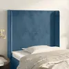 vidaXL Tête de lit avec oreilles Bleu foncé 83x16x118/128 cm Velours