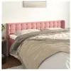 vidaXL Tête de lit avec oreilles Rose 203x16x78/88 cm Velours