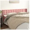 vidaXL Tête de lit avec oreilles Rose 183x16x78/88 cm Velours
