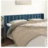 vidaXL Tête de lit avec oreilles Bleu foncé 163x16x78/88 cm Velours