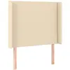 vidaXL Tête de lit avec oreilles Crème 83x16x118/128 cm Tissu
