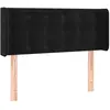 vidaXL Tête de lit avec oreilles Noir 103x16x78/88 cm Velours