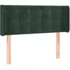 vidaXL Tête de lit avec oreilles Vert foncé 103x16x78/88 cm Velours