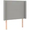 vidaXL Tête de lit avec oreilles Gris clair 103x16x118/128 cm Tissu