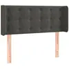 vidaXL Tête de lit avec oreilles Gris foncé 93x16x78/88 cm Velours