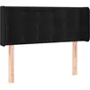 vidaXL Tête de lit avec oreilles Noir 93x16x78/88 cm Velours