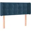 vidaXL Tête de lit avec oreilles Bleu Foncé 83x16x78/88 cm Velours