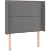 vidaXL Tête de lit avec oreilles Gris 103x16x118/128 cm Similicuir