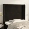 vidaXL Tête de lit avec oreilles Noir 103x16x118/128 cm Velours