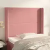 vidaXL Tête de lit avec oreilles Rose 103x16x118/128 cm Velours