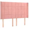 vidaXL Tête de lit avec oreilles Rose 147x16x118/128 cm Velours