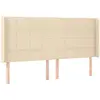 vidaXL Tête de lit avec oreilles Crème 183x16x118/128 cm Tissu