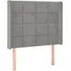 vidaXL Tête de lit avec oreilles Gris clair 83x16x118/128 cm Velours
