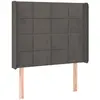 vidaXL Tête de lit avec oreilles Gris foncé 83x16x118/128 cm Velours