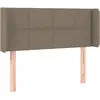 vidaXL Tête de lit avec oreilles Taupe 203x16x118/128 cm Tissu