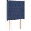 vidaXL Tête de lit avec oreilles Bleu 83x16x118/128 cm Tissu