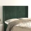 vidaXL Tête de lit avec oreilles Vert foncé 147x16x118/128 cm Velours