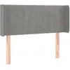 vidaXL Tête de lit avec oreilles Gris clair 103x16x118/128 cm Velours