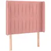 vidaXL Tête de lit avec oreilles Rose 83x16x118/128 cm Velours