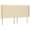 vidaXL Tête de lit avec oreilles Crème 183x16x118/128 cm Tissu