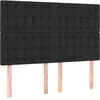 vidaXL Têtes de lit 4 pcs Noir 80x5x78/88 cm Similicuir