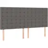 vidaXL Têtes de lit 4 pcs Gris 80x5x78/88 cm Similicuir