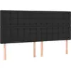 vidaXL Têtes de lit 4 pcs Noir 90x5x78/88 cm Similicuir