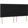 vidaXL Têtes de lit 4 pcs Noir 100x5x78/88 cm Tissu