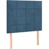 vidaXL Têtes de lit 2 pcs Bleu foncé 100x5x78/88 cm Velours