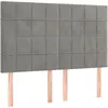 vidaXL Têtes de lit 4 pcs Gris clair 72x5x78/88 cm Velours
