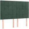 vidaXL Têtes de lit 4 pcs Vert foncé 72x5x78/88 cm Velours