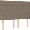 vidaXL Têtes de lit 4 pcs Taupe 90x5x78/88 cm Tissu