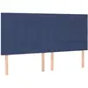 vidaXL Têtes de lit 4 pcs Bleu 90x5x78/88 cm Tissu