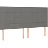 vidaXL Têtes de lit 4 pcs Gris clair 90x5x78/88 cm Tissu