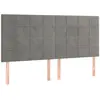 vidaXL Têtes de lit 4 pcs Gris clair 90x5x78/88 cm Velours