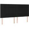 vidaXL Têtes de lit 4 pcs Noir 80x5x78/88 cm Tissu