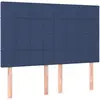 vidaXL Têtes de lit 4 pcs Bleu 72x5x78/88 cm Tissu