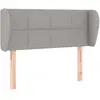 vidaXL Tête de lit avec oreilles Gris clair 83x23x78/88 cm Tissu