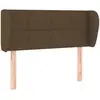 vidaXL Tête de lit avec oreilles Marron Foncé 83x23x78/88 cm Tissu