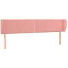 vidaXL Tête de lit avec oreilles Rose 183x23x78/88 cm Velours