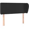 vidaXL Tête de lit avec oreilles Noir 83x23x78/88 cm Similicuir