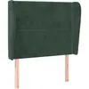 vidaXL Tête de lit avec oreilles Vert foncé 103x23x78/88 cm Velours