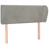 vidaXL Tête de lit avec oreilles Gris clair 103x23x78/88 cm Velours