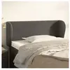 vidaXL Tête de lit avec oreilles Gris foncé 103x23x78/88 cm Velours