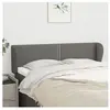 vidaXL Tête de lit avec oreilles Gris foncé 147x23x78/88 cm Tissu