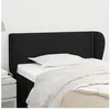 vidaXL Tête de lit avec oreilles Noir 103x23x78/88 cm Tissu
