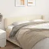vidaXL Tête de lit avec oreilles Crème 203x23x78/88 cm Similicuir