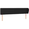 vidaXL Tête de lit avec oreilles Noir 163x23x78/88 cm Similicuir